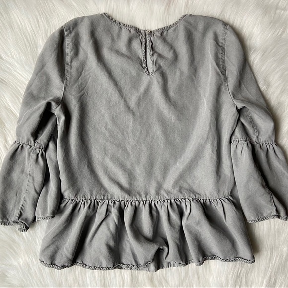 BeachLunchLounge Peplum Bell Sleeve Blouse - Picture 9 of 10